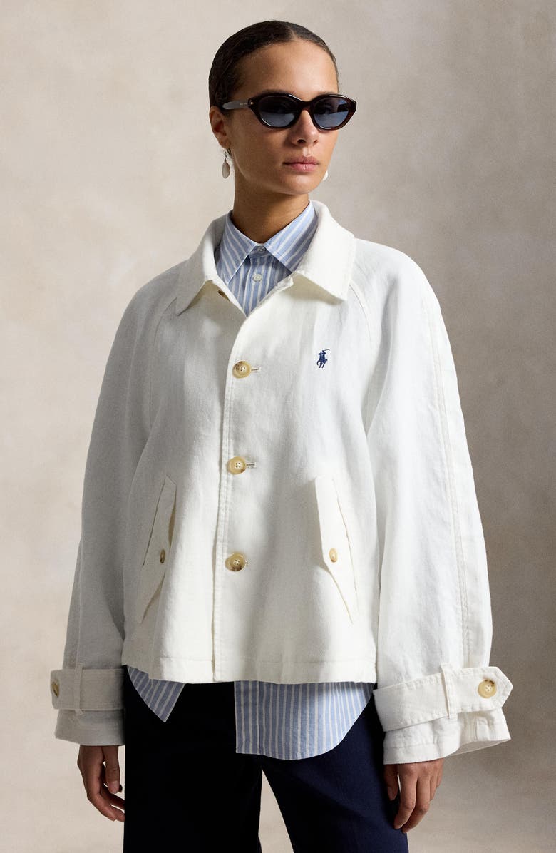 Polo Ralph Lauren Boxy Cotton Jacket, Alternate, color, Nevis