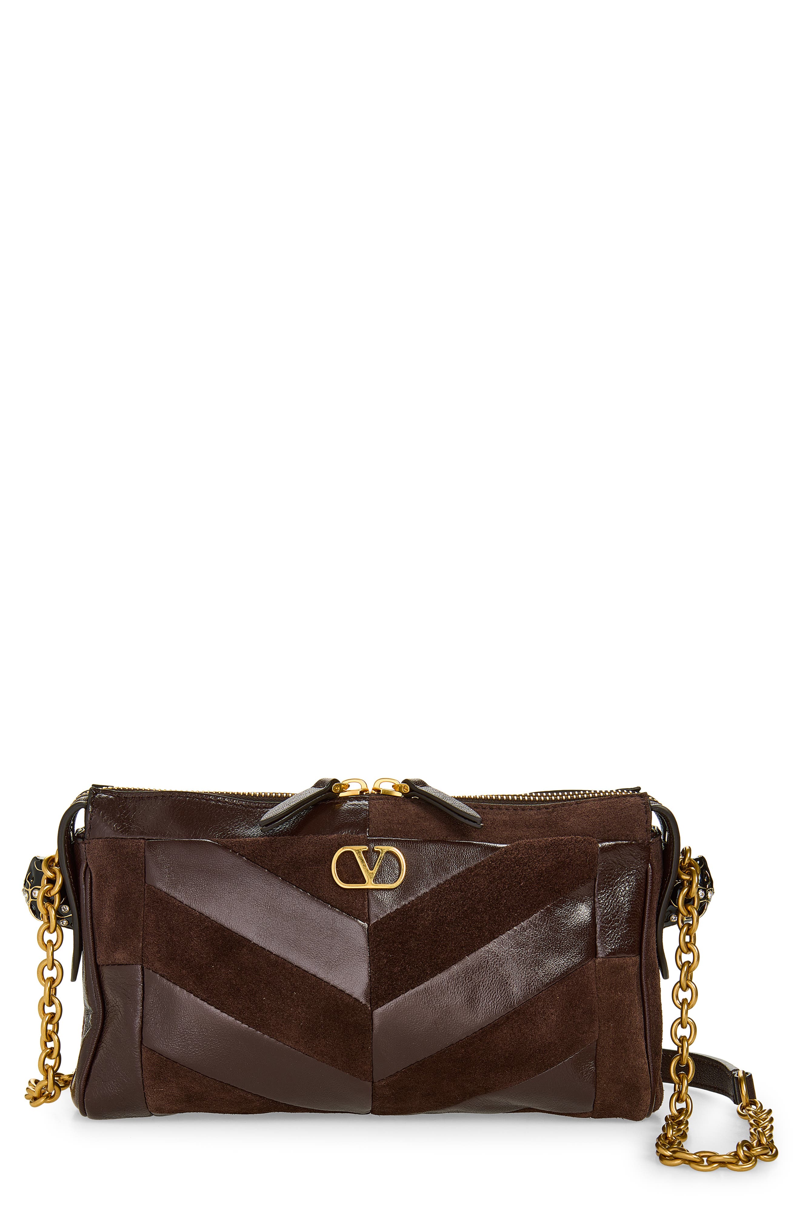 Small Panthea Leather Shoulder Bag, Main, color, BROWN