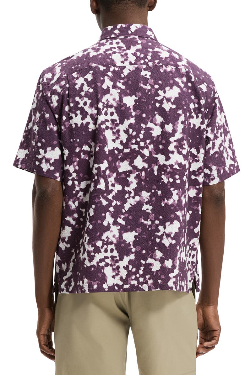 Theory Weekend Short Sleeve Seersucker Button-Up Shirt, Alternate, color, 