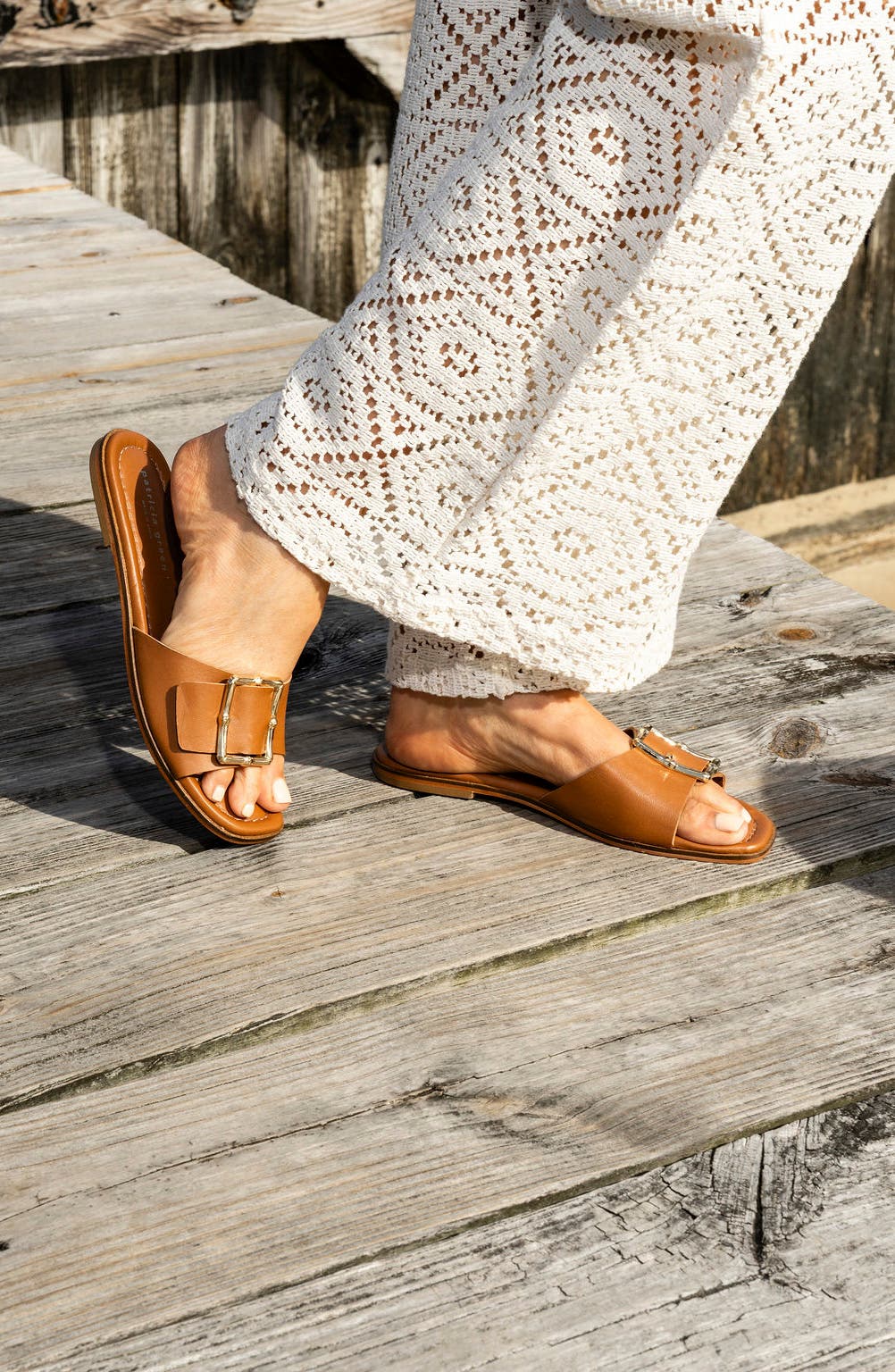 patricia green Berkley Bamboo Buckle Slide Sandal, Alternate, color, 