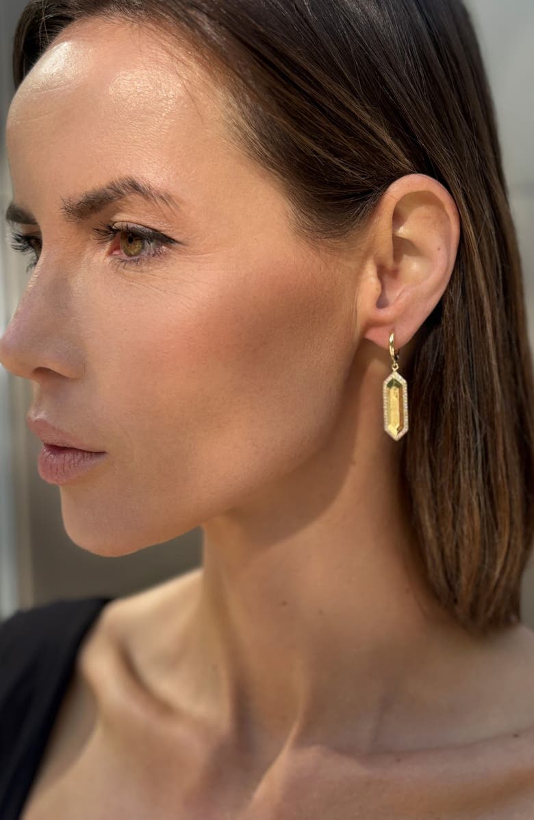 Adornia Elongated Hexagon Drop Earrings, Alternate, color, Gold