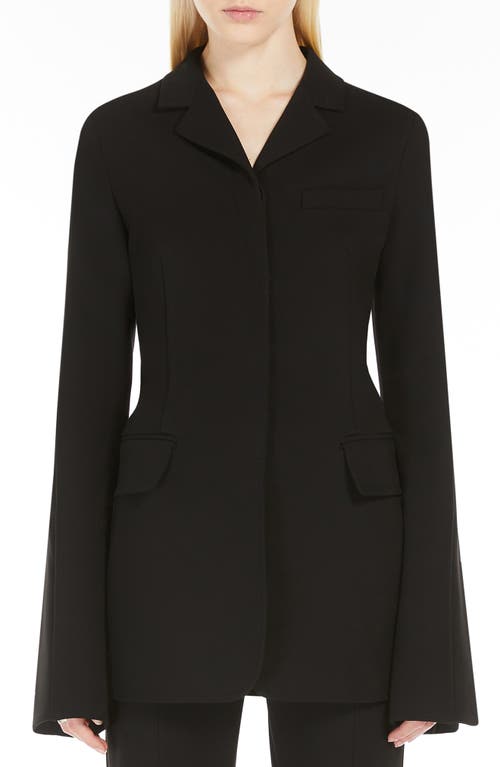 Sportmax Tailored Blazer In Technical Wool In Black