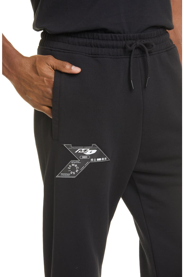 Logo Patch Sweatpants, Alternate, color, BLACK BLACK