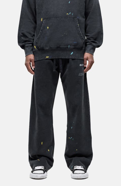 Nevada Black Paint Baggy Jogger