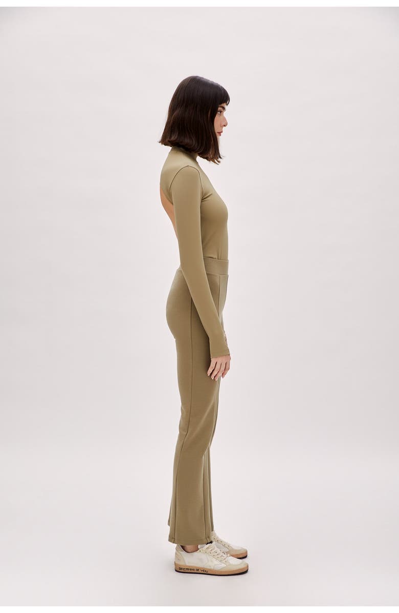 PCFG Cotton High Neck Bodysuit- Covert Green, Alternate, color, Covert Green