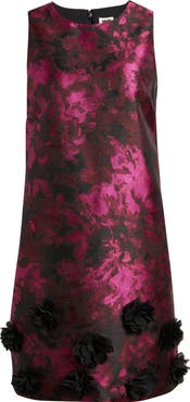 Anne Klein Rosette Jacquard Shift Dress