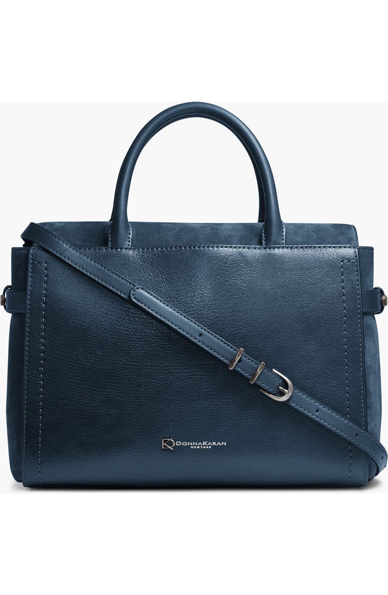 Donna Karan New York Roslyn Solid+Suede Satchel, Main, color,
