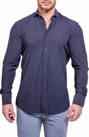 Einstein Print Cotton Button-Up Shirt