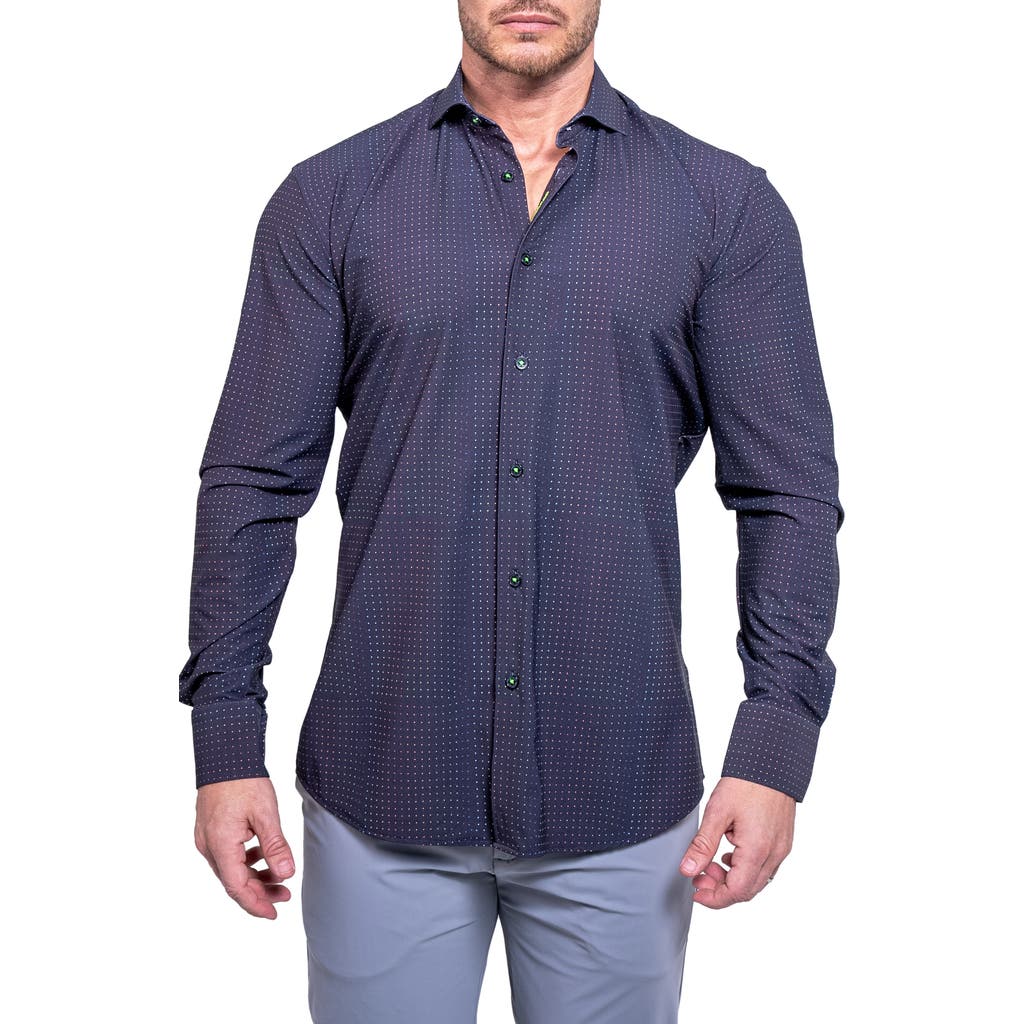 Maceoo Einstein Print Cotton Button-up Shirt