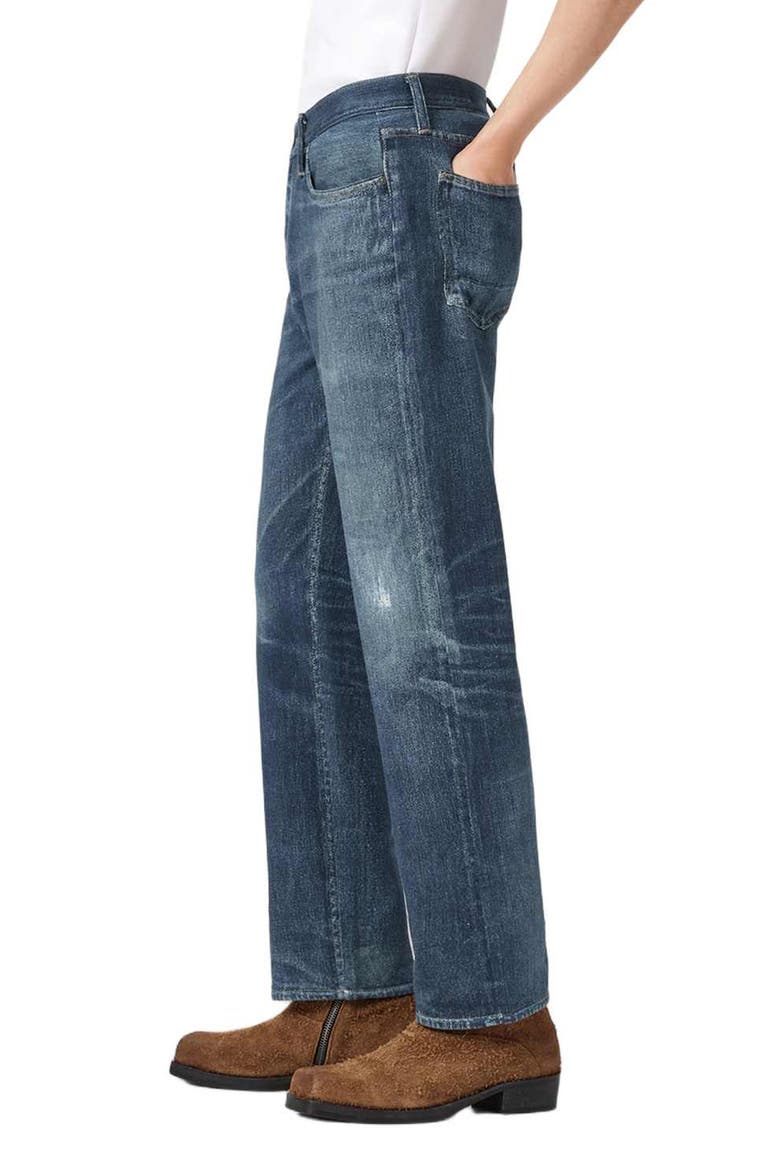 Bead Straight Leg Illusion Organic Cotton Trousers, Alternate, color, ILLUSION INDIGO