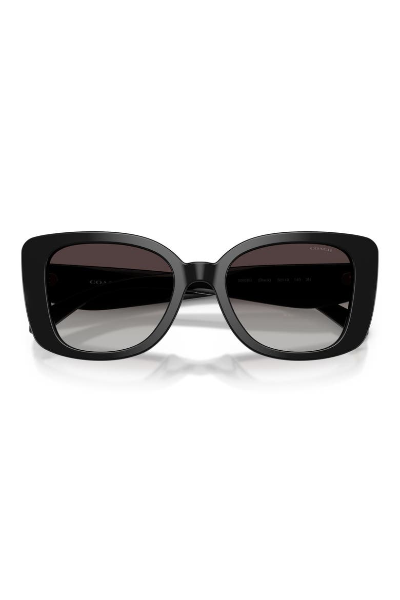 52mm Gradient Square Sunglasses, Alternate, color, BLACK / GREY GRADIENT