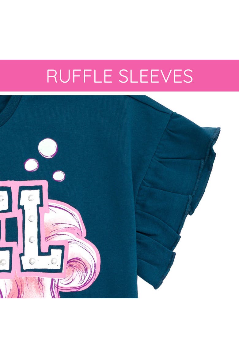The Little Mermaid Princess Ariel 2-Piece T-Shirt and Skirt Set, Alternate, color, Teal Pink Ariel