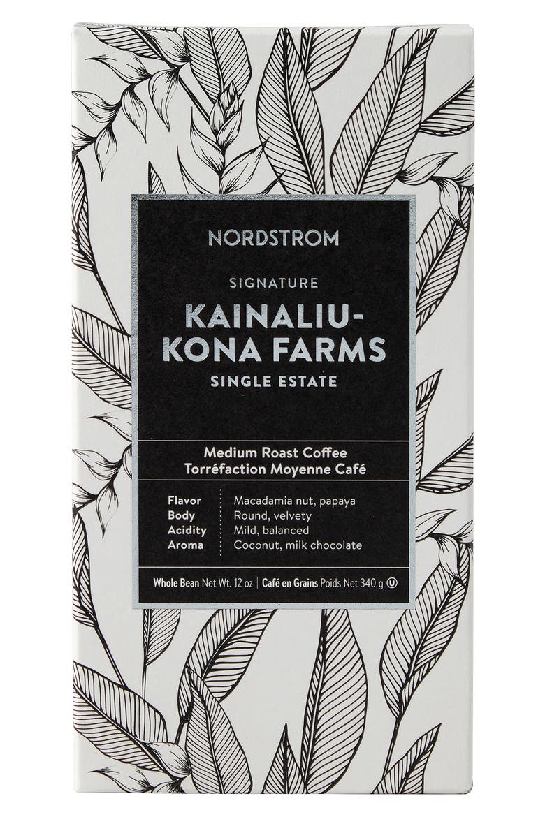 Signature Kainaliu Kona Farms 100% Kona Whole Bean Coffee, Main, color, BROWN