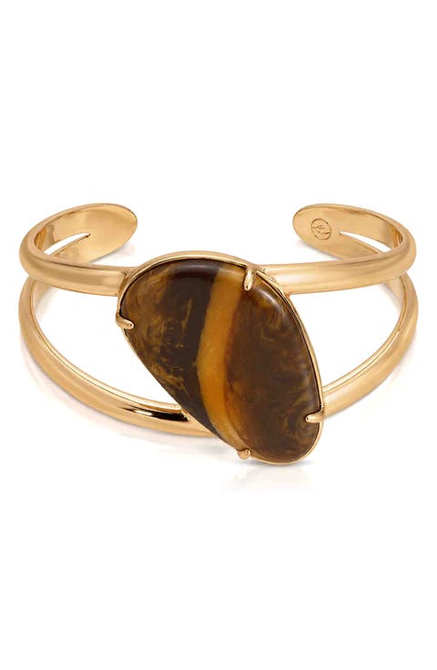 Desert Tide Tiger's Eye Cuff Bracelet