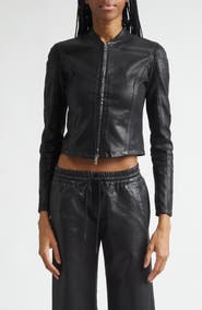 DIESEL® De-Gary-D Jogg Coated Denim Crop Jacket