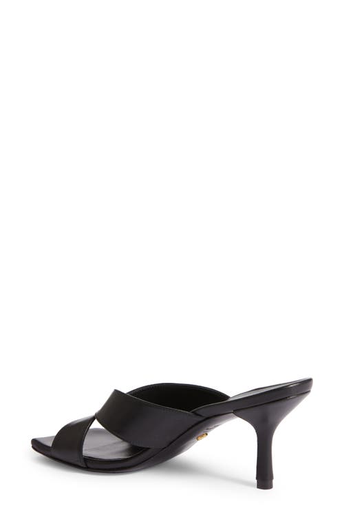 Stuart Weitzman Women's Carmen 75mm Leather Criss-cross Sandals In Black