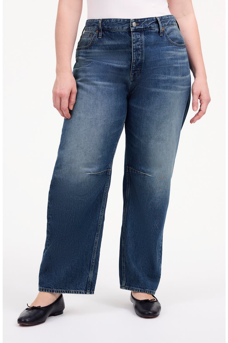 Darted Barrel Leg Jeans, Alternate, color, IRMO WASH