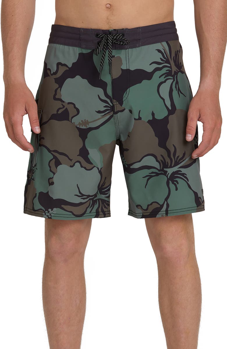 Quiksilver Coral Sea 19" Board Shorts, Main, color, Camo