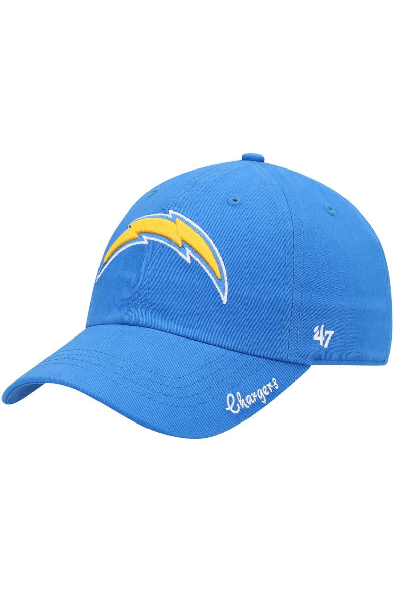 Women's '47 Powder Blue Los Angeles Chargers Miata Clean Up Primary Adjustable Hat, Main, color, Powder Blue