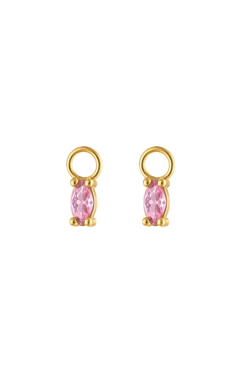 Outofoffice Pavé Gold Earring Charm, Main, color, Pink