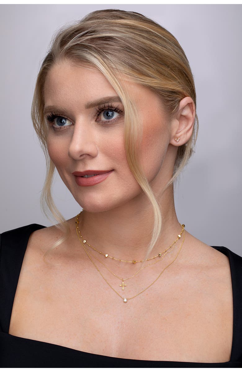 Bony Levy 14K Gold Mykonos Station Necklace, Alternate, color, 14K Yellow Gold