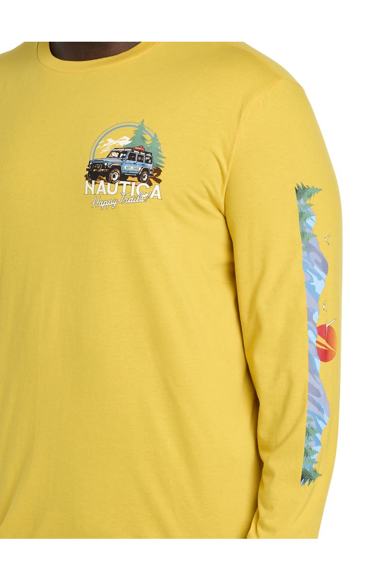 Nautica Happy Trails Long-Sleeve Graphic Tee, Alternate, color, Lightning Gold