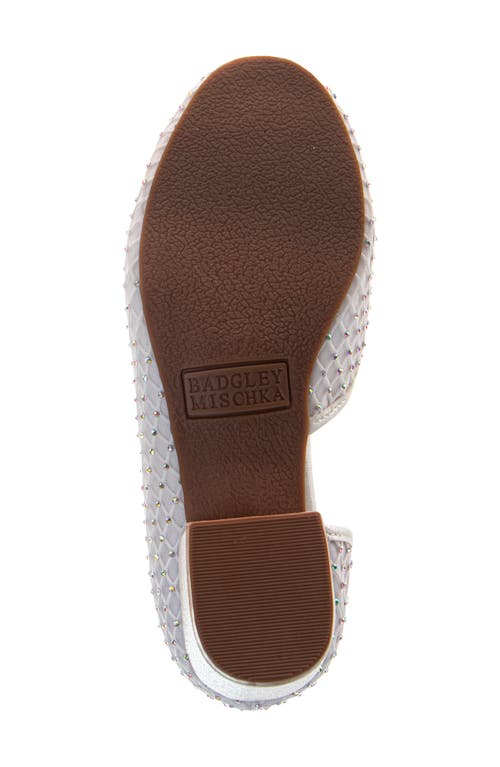 Badgley Mischka Collection Kids' Ankle Strap Half D'orsay Pump In White