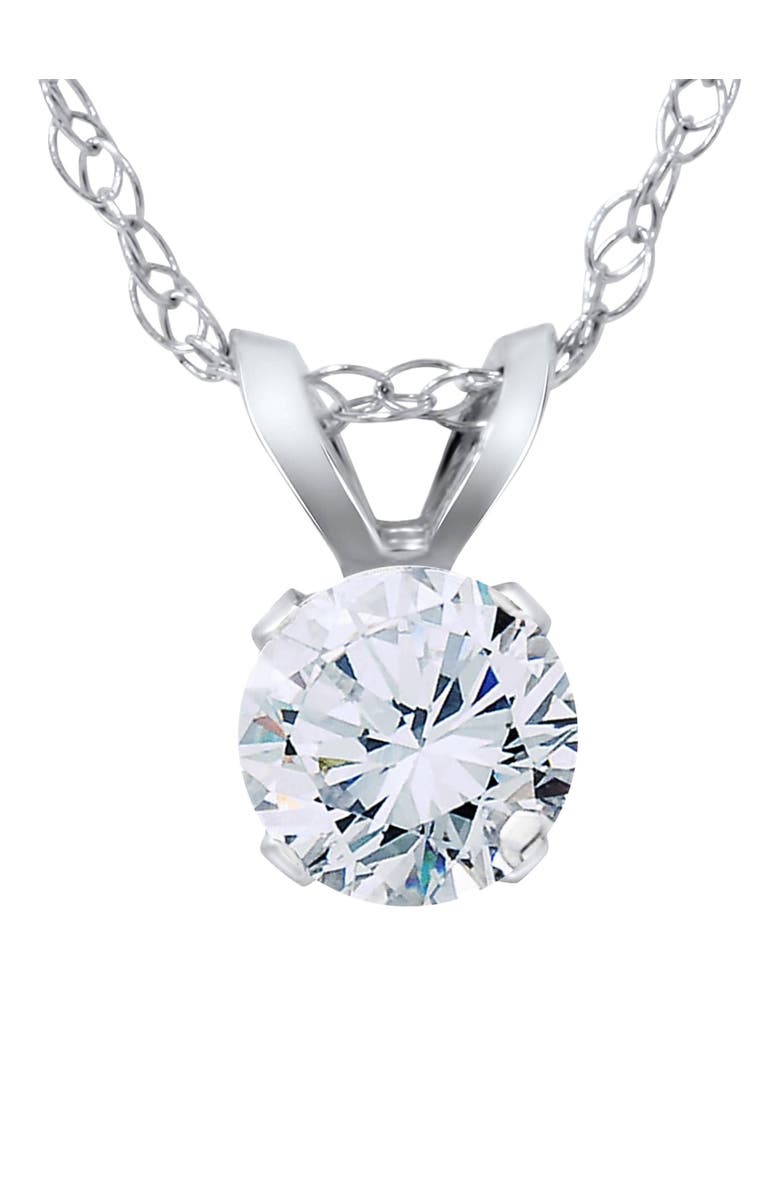 Bliss Diamond VS 3/8ct Diamond Solitaire Pendant 14K Gold, Main, color, 14K White Gold