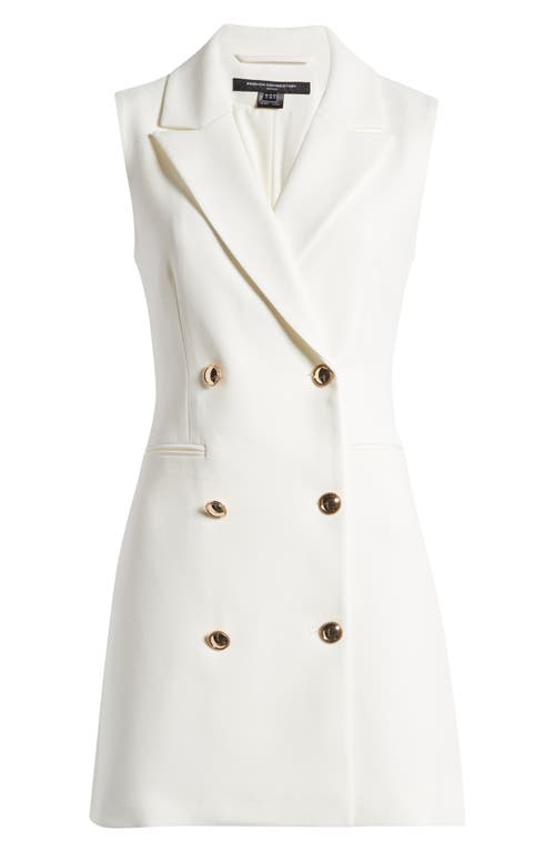 French Connection Whisper Sleeveless Blazer Minidress In White