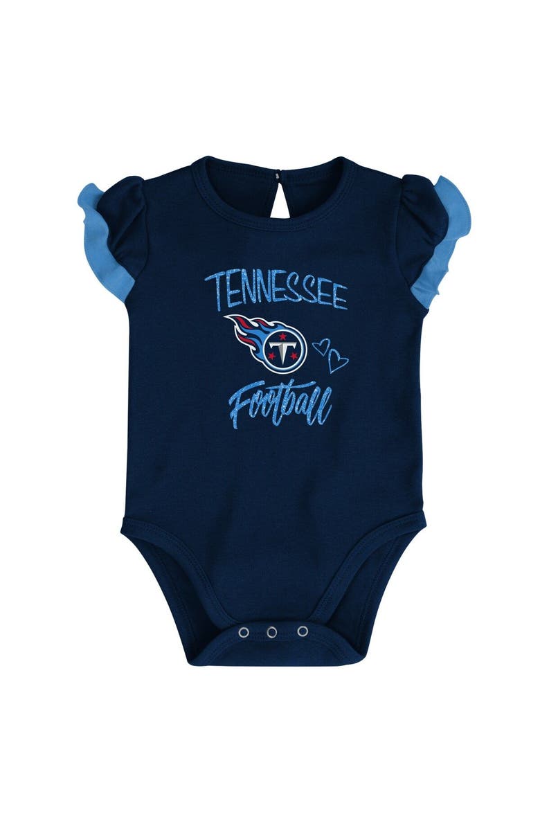 Outerstuff Newborn & Infant Navy/Light Blue Tennessee Titans Too Much Love Two-Piece Bodysuit Set, Alternate, color, Navy