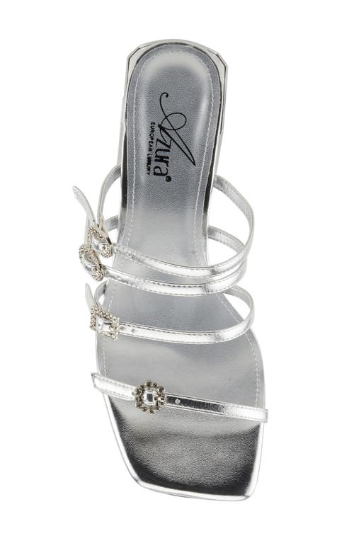 Azura By Spring Step Fancyful Slide Sandal In Silver