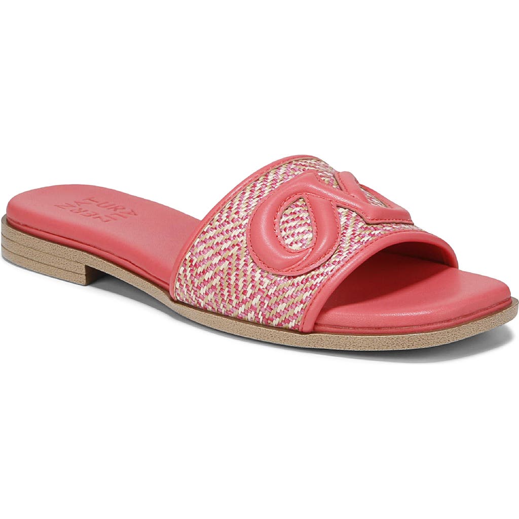 Naturalizer Genevieve Slide Sandal In Sunset Coral Pink