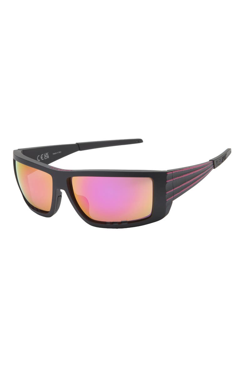 64mm Sport Sunglasses, Alternate, color, BLACK BLACK PINK