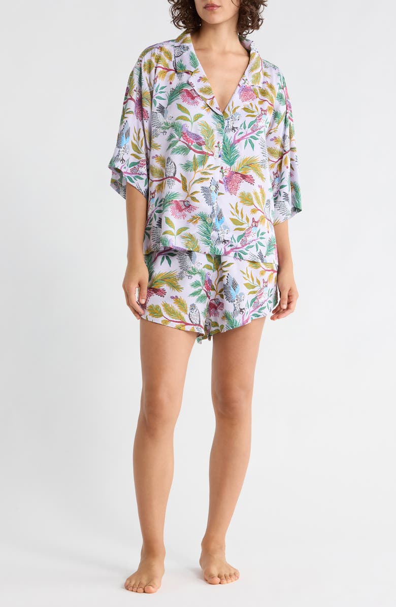 Printfresh Sweet Dreams Satin Short Sleeve Pajamas, Main, color,