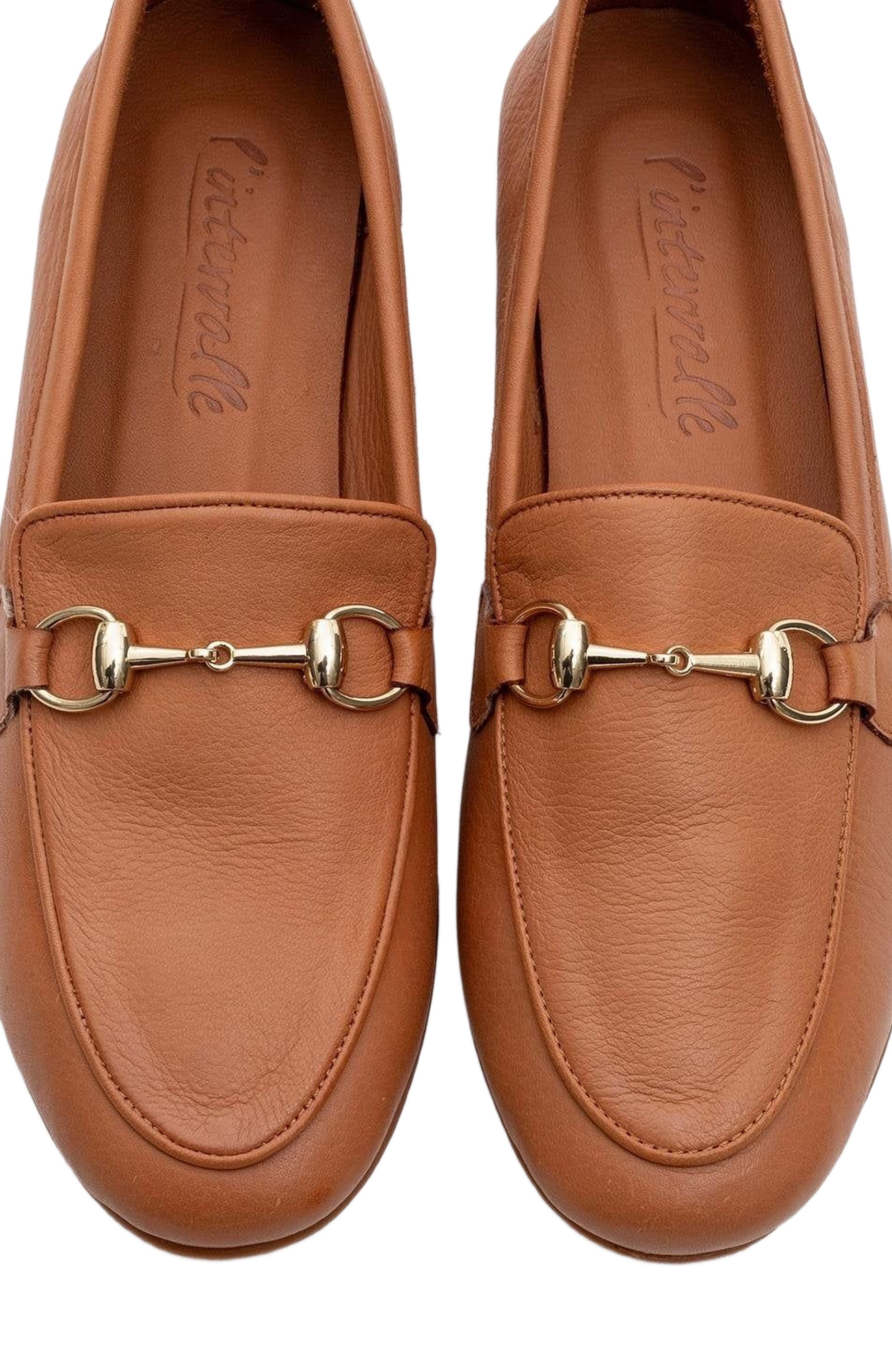 Rory Leather Bit Loafer, Alternate, color, Orange Leather
