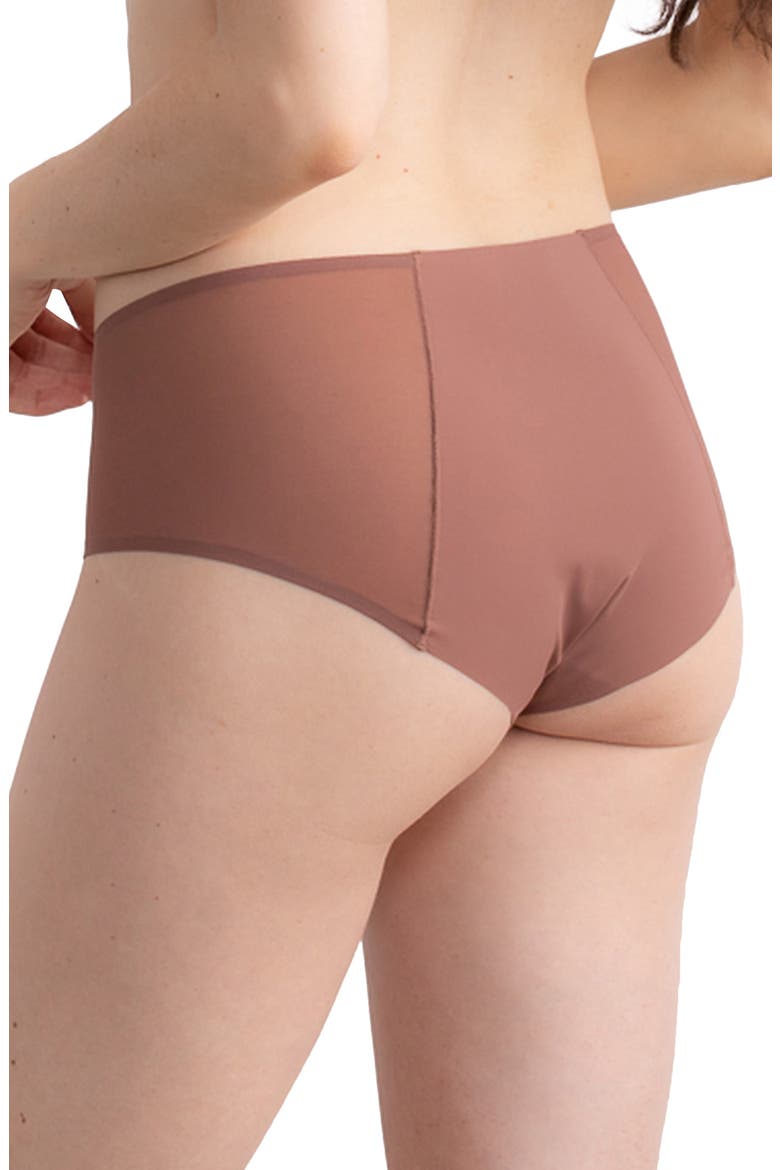 Soft Seamless Briefs with Mesh, Alternate, color, TOFFEE