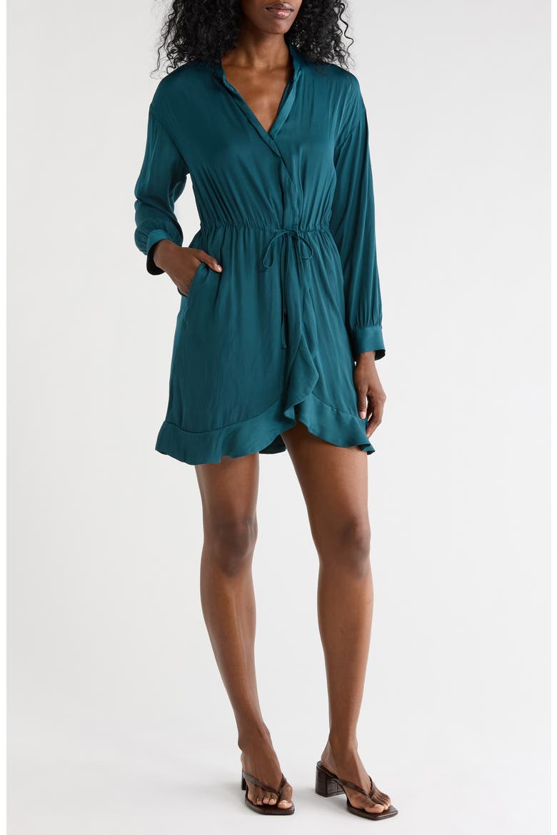 Brielle Long Sleeve Dress, Main, color, REFLECTING POND