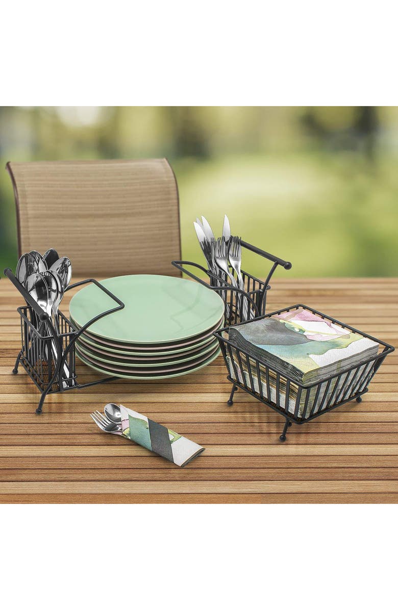 SORBUS Utensil Buffet Caddy, Alternate, color, Black1