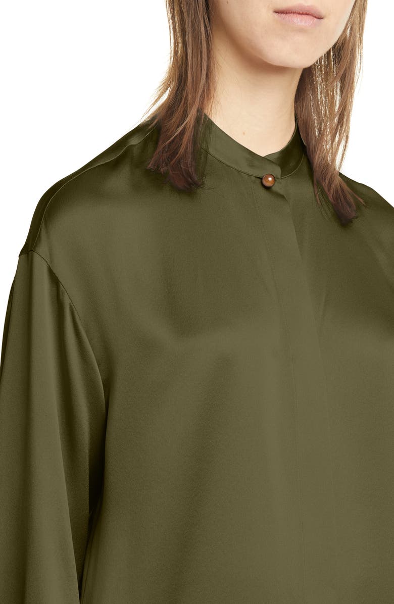 Vince Wrap Front Long Sleeve Silk Blouse, Alternate, color, 