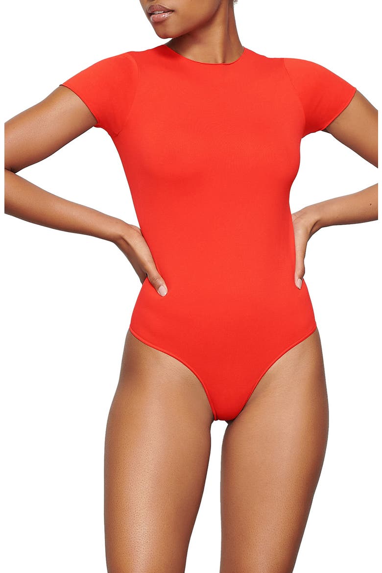 Essential Bodysuits T-Shirt Bodysuit, Main, color, FIRE