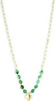 ARGENTO VIVO Green Clover Necklace