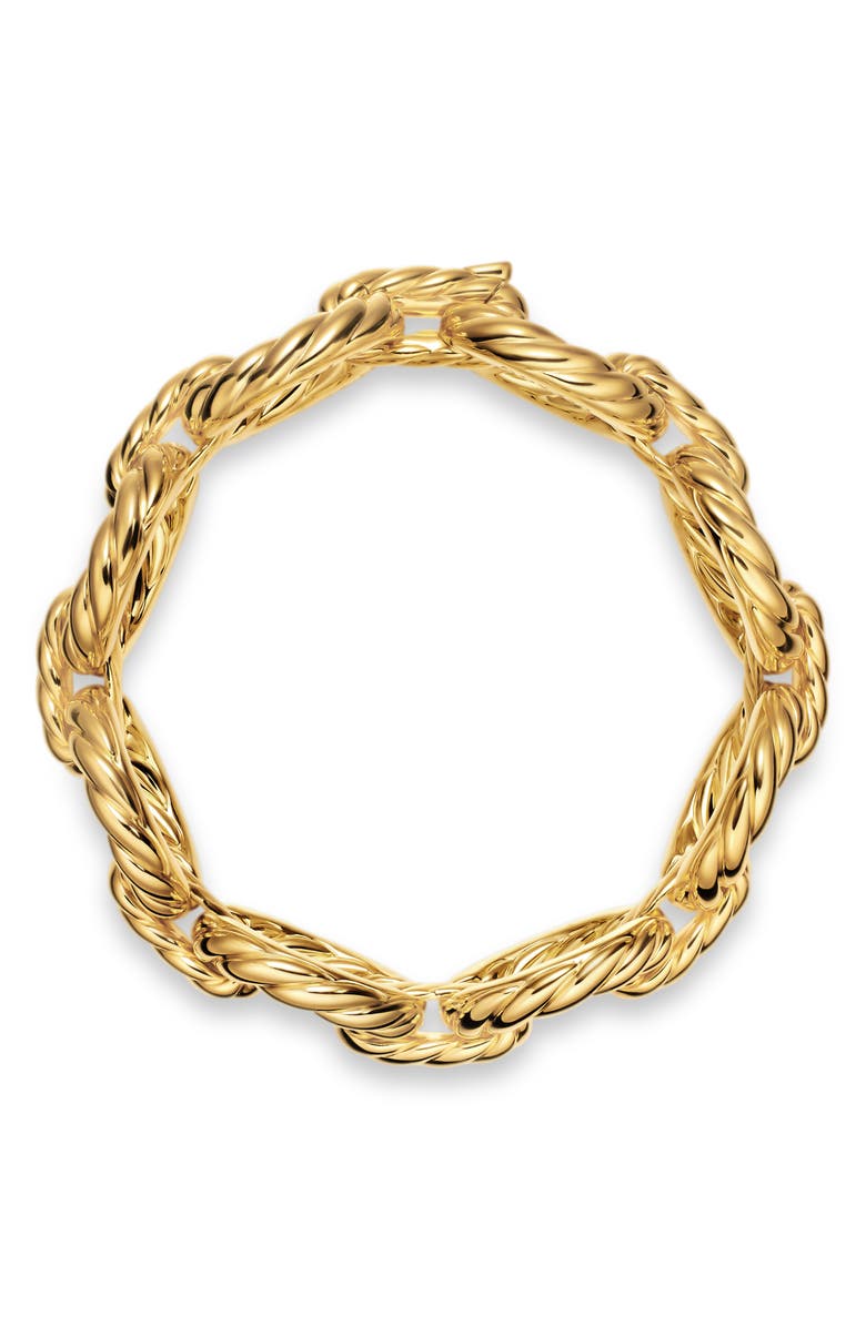 David Yurman Sculpted Cable Oval Link Bracelet, Alternate, color, Gold