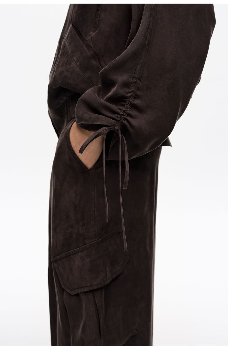 Bimba y Lola Fluid Cargo Trousers, Alternate, color, Washed Black