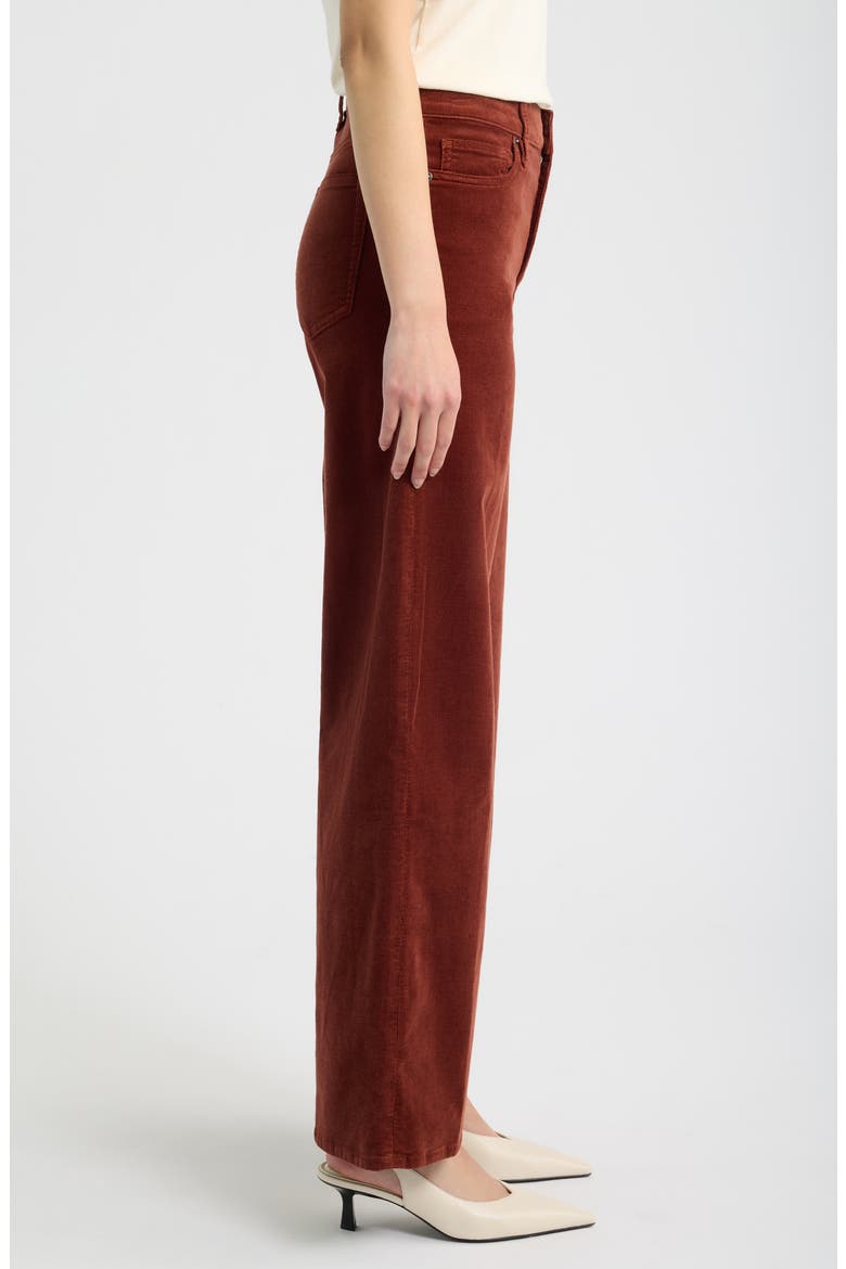 Le Slim Palazzo Corduroy Pants, Alternate, color, WINE