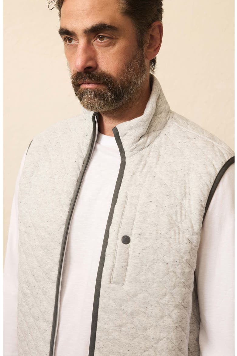 Epic Quilted Fleece Vest, Alternate, color, IVORY PEAK HEATHER