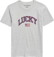 Lucky Brand Kids' Flag Logo Graphic T-Shirt