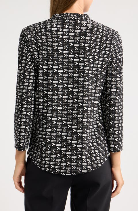 Pleated Shoulder Crossover Top