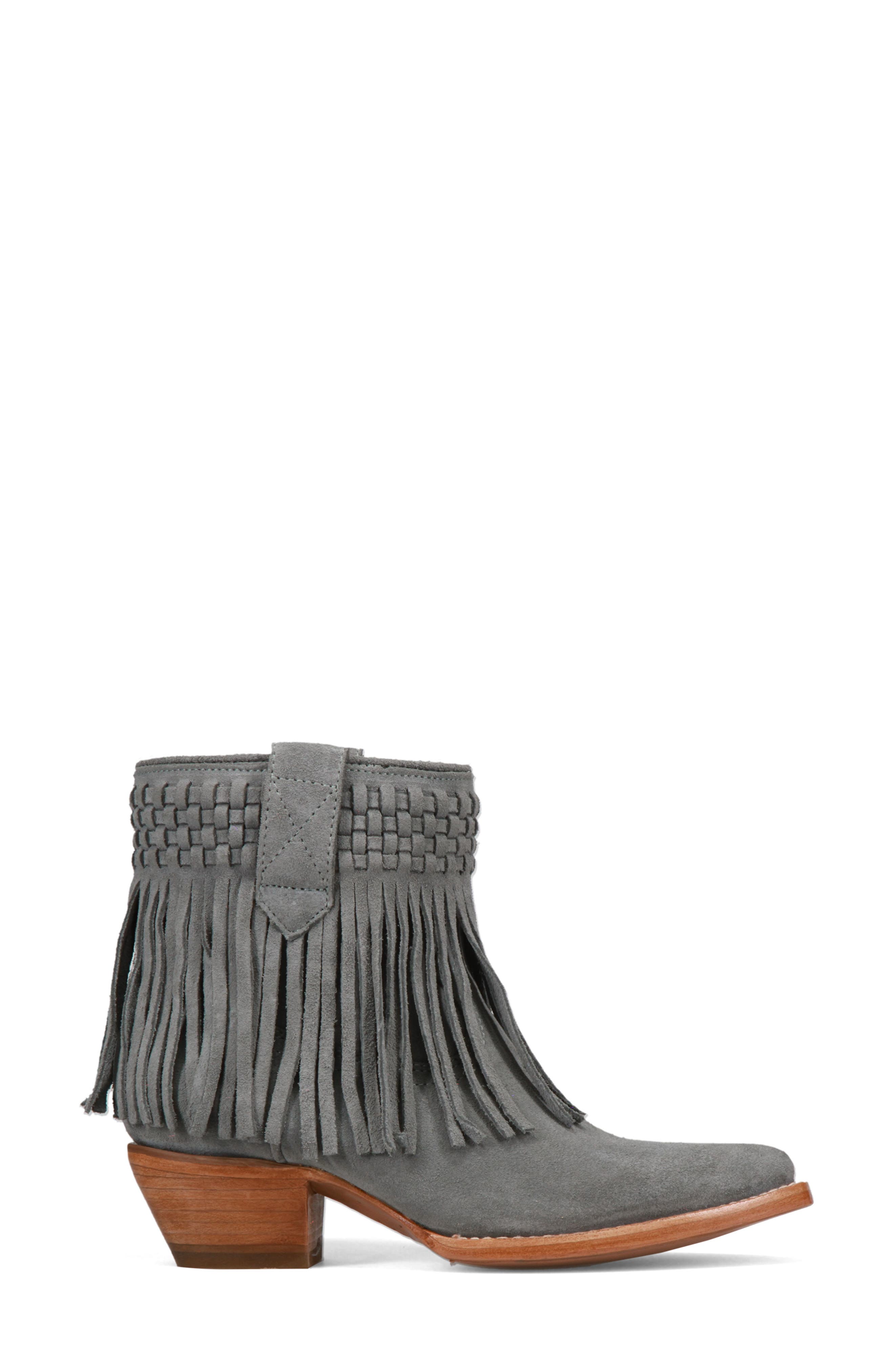Frye Sacha Fringe Western Bootie, Alternate, color, 