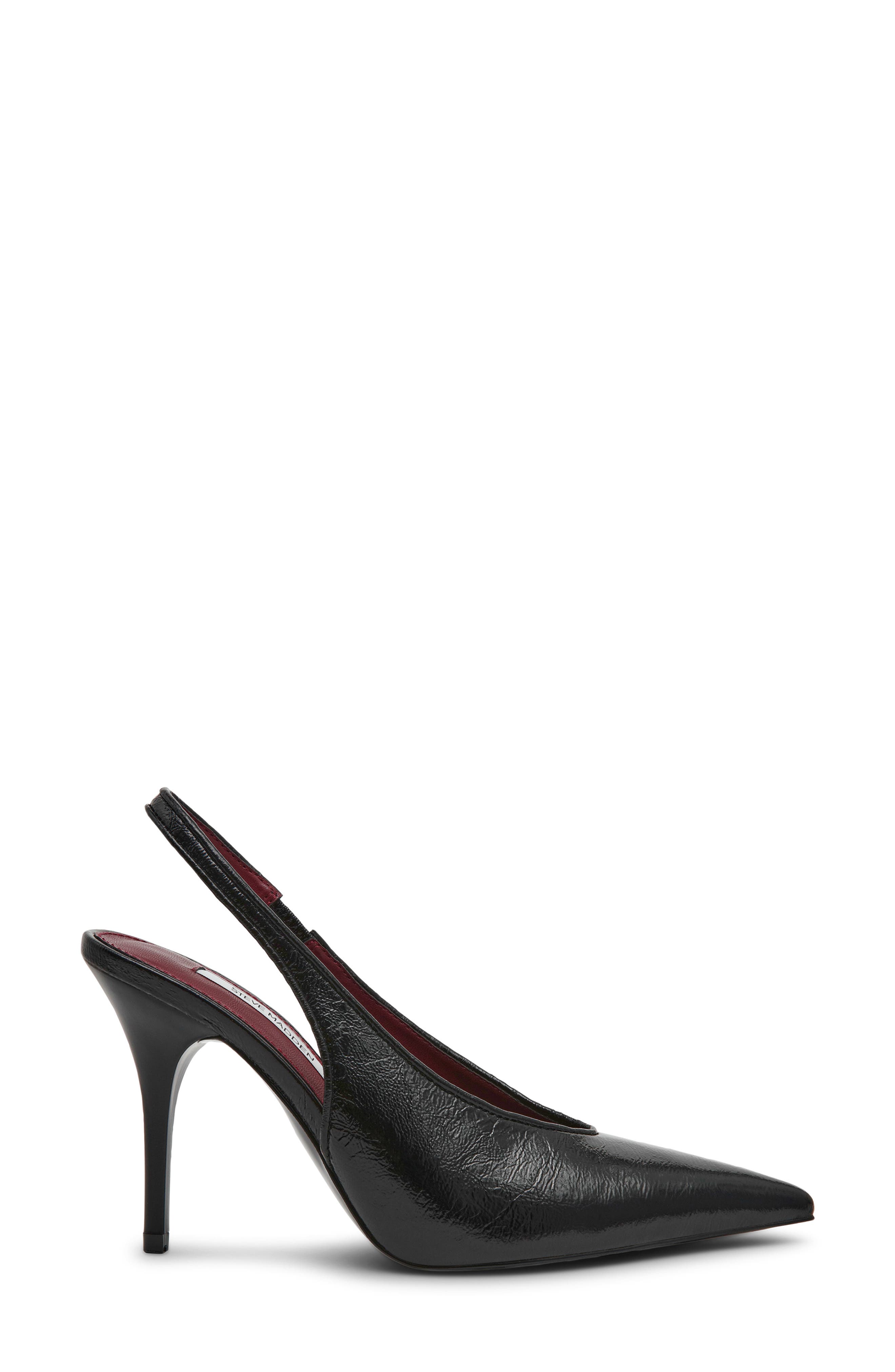 Steve Madden Andromeda Slingback Pumps, Alternate, color, Black Leather