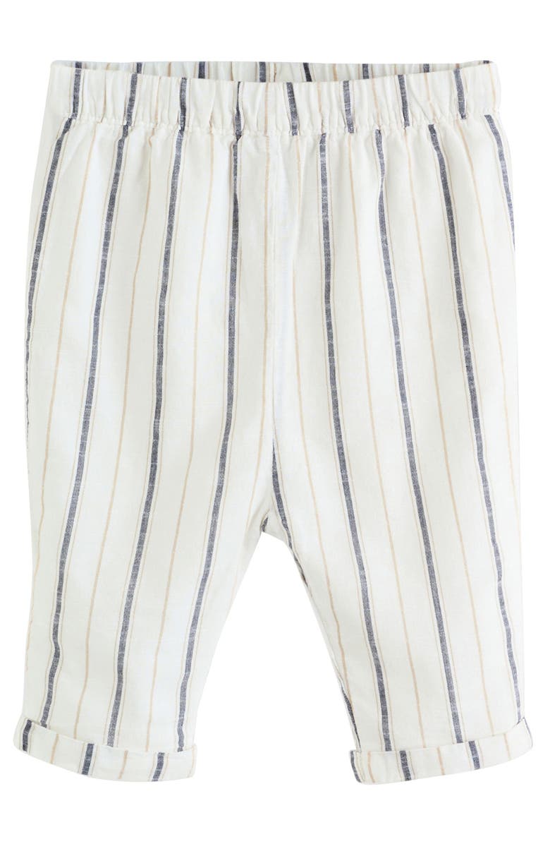 NEXT Cotton Blend Sweater & Stripe Pants Set, Alternate, color, Neutral